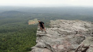 At the top of Hanging Rock, 30 minutes from Madison. 